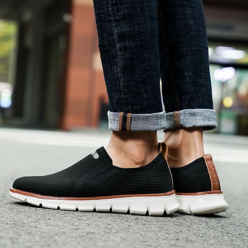 Knit Slip-on - Comfort Stretch Fit Breathable Shoes Black