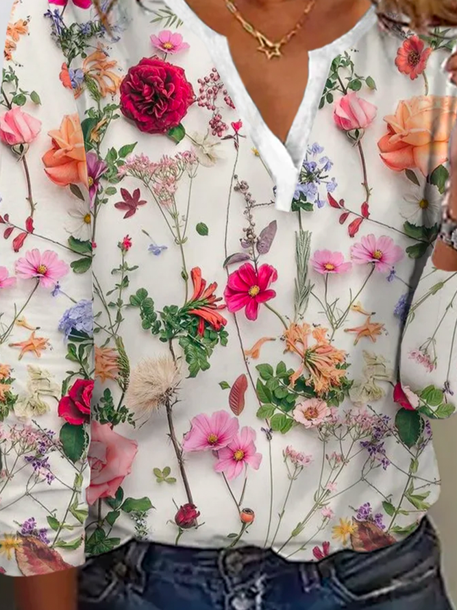 Trendy Floral Sweater - Lana