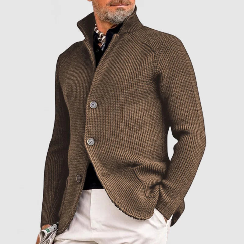 Men’s Textured Knit Single Breasted Shawl Collar Blazer