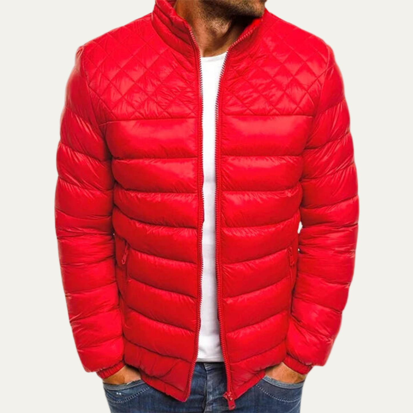 Men’s Mixed Quilting Insulated Puffer Jacket