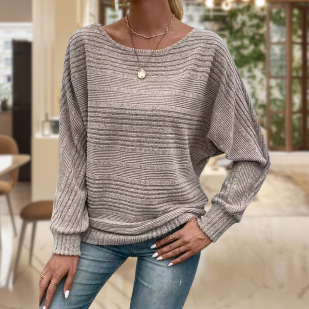 Trendy Women's Jumper with Contemporary Texture - Emma