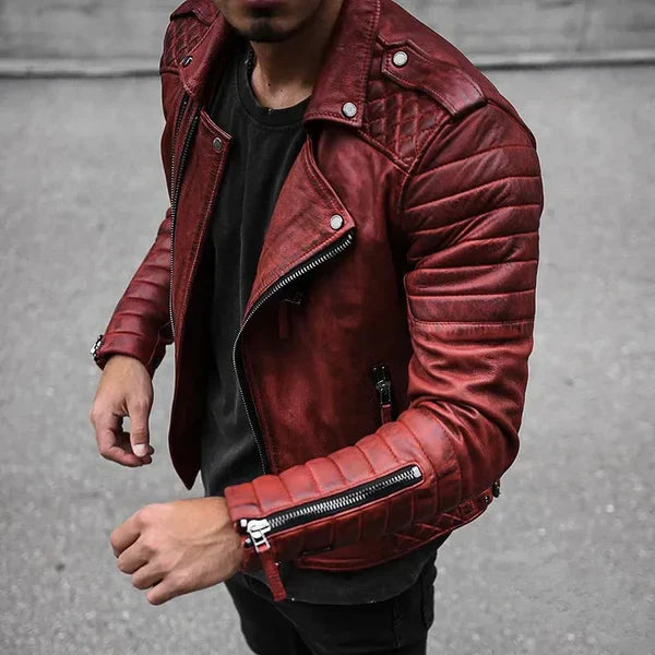 Men's Abe Leather Jacket: Stylish Design