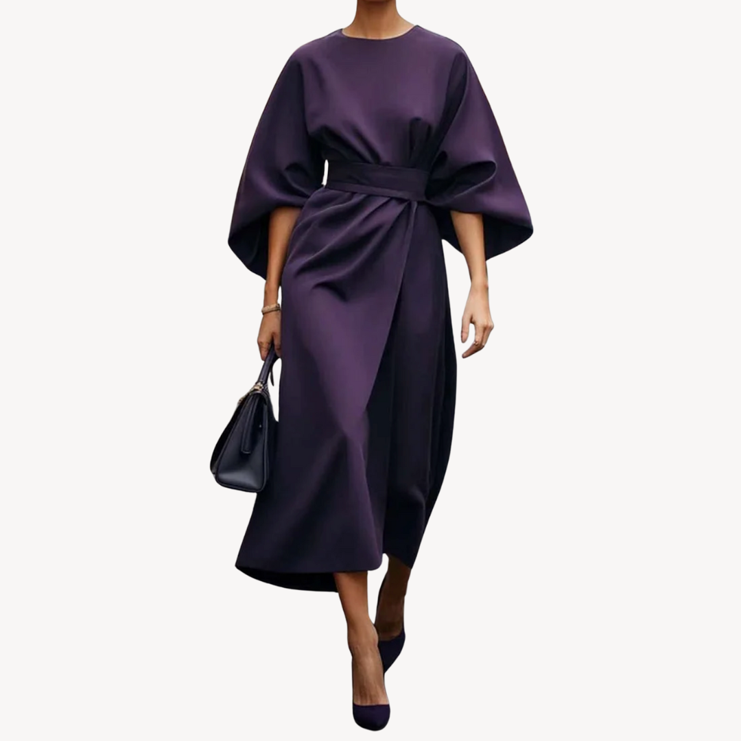 Women's Cotton Belted Midi Dress