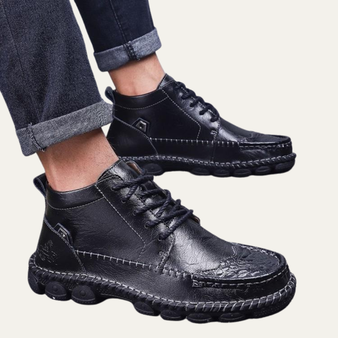 Men’s Rugged Moc Toe Lace Up Ankle Boots