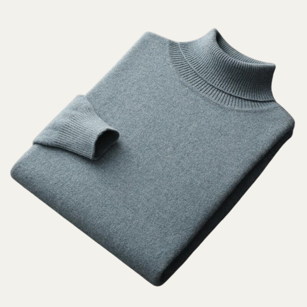Men’s Smooth Knit Turtleneck Pullover