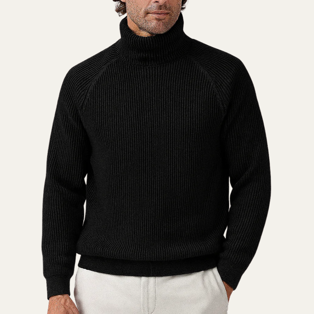 Men’s Classic Ribbed Turtleneck Sweater