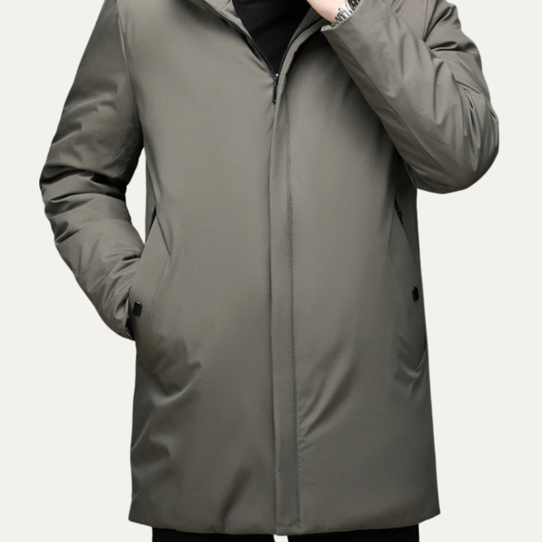 Men’s Sleek Mid Length Hooded Parka