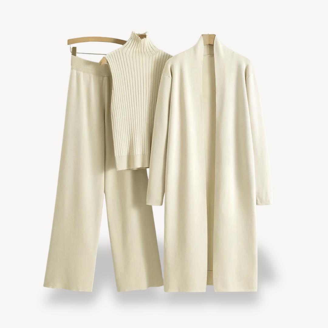 Women's 3-Piece Set – Sweater, Pants & Coat