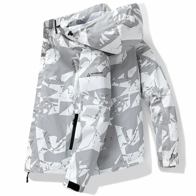 Sporty Daniel Ski Jacket, Waterproof, Zip-Up, Letter Print