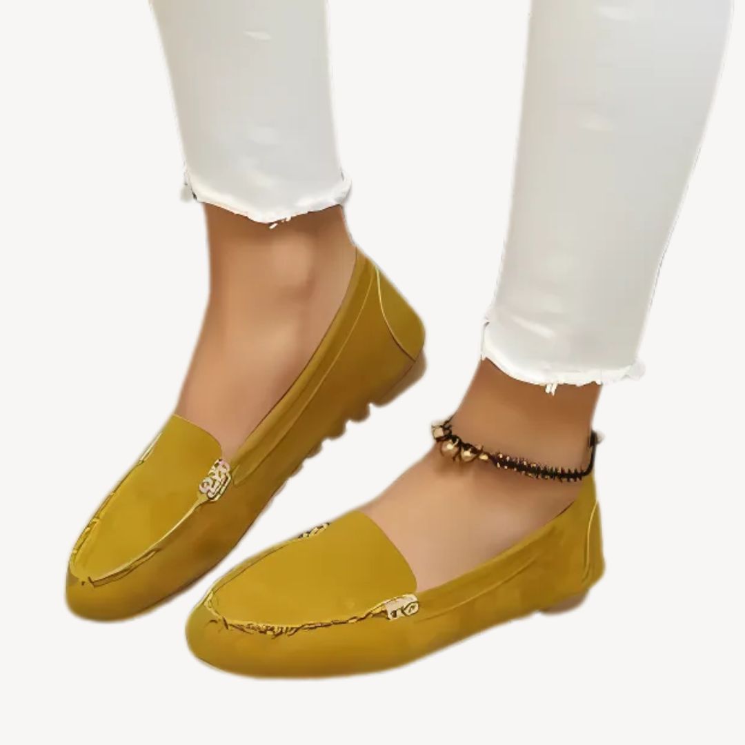 Women's Leather Orthopedic Slip-On Flats