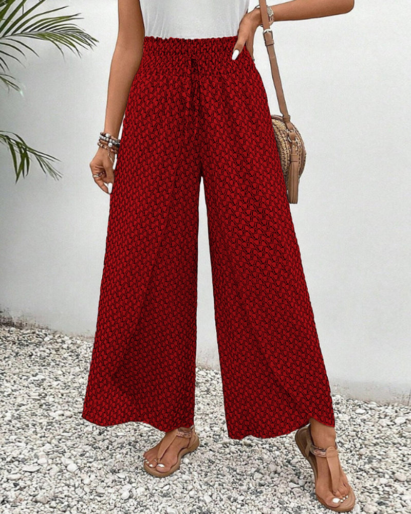 Comfortable Loose Fit Elastic Waist Pants