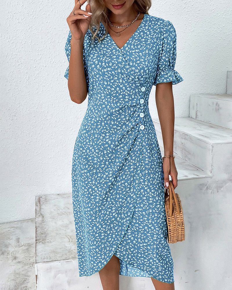 Women's Beautiful Long Maxi Dress with V Neckline