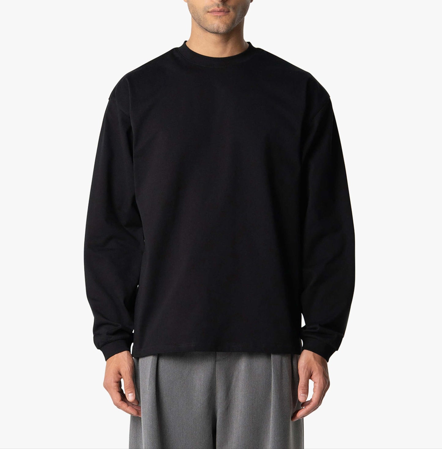 Comfortable Mens Long Sleeve Tee Soft Cotton Relaxed Fit - BritishElegance