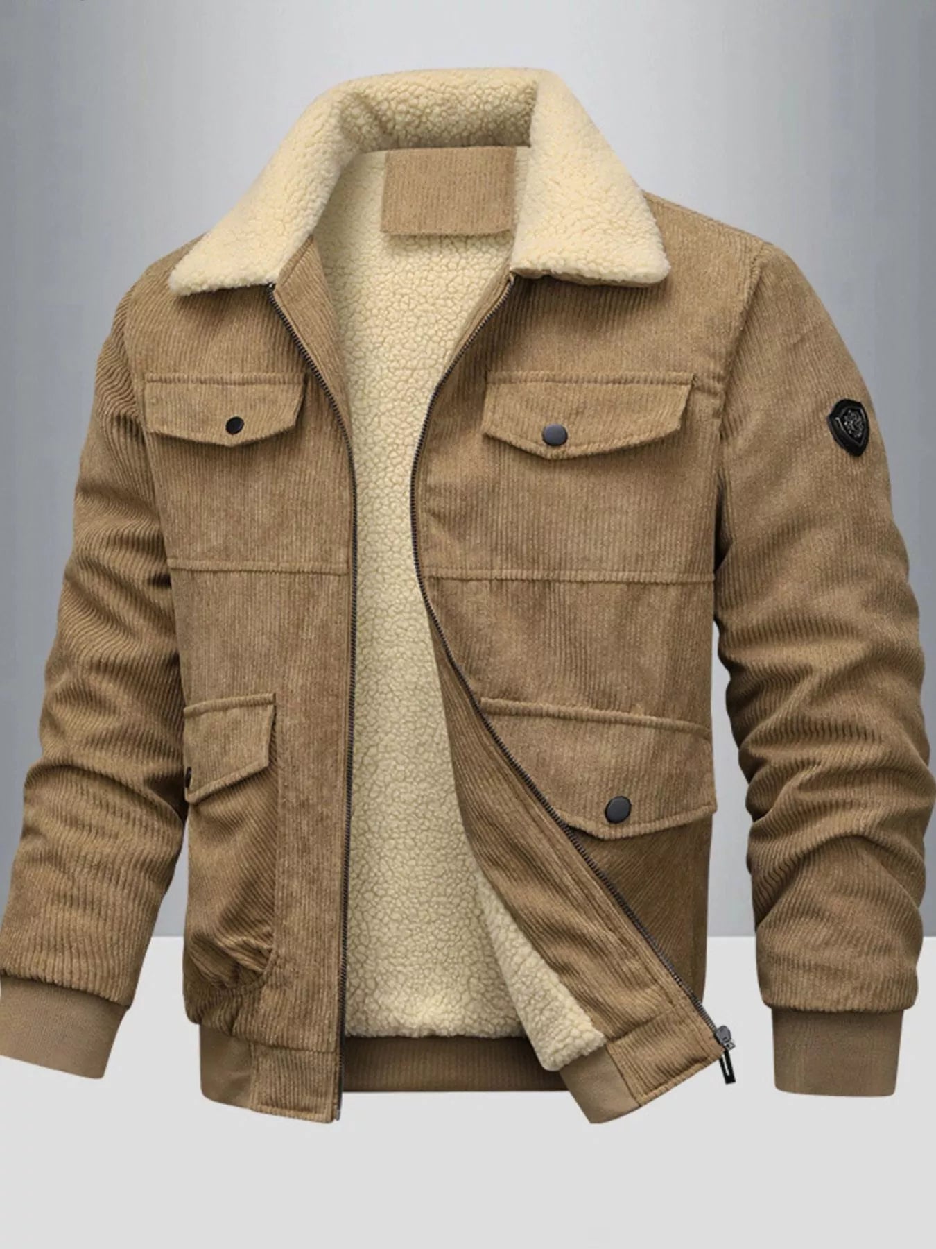 Big and Tall Fleece Lined Corduroy Coat