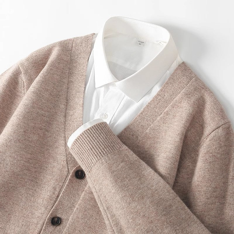Classic Men's Button Front Sweater Cardigan - BritishElegance