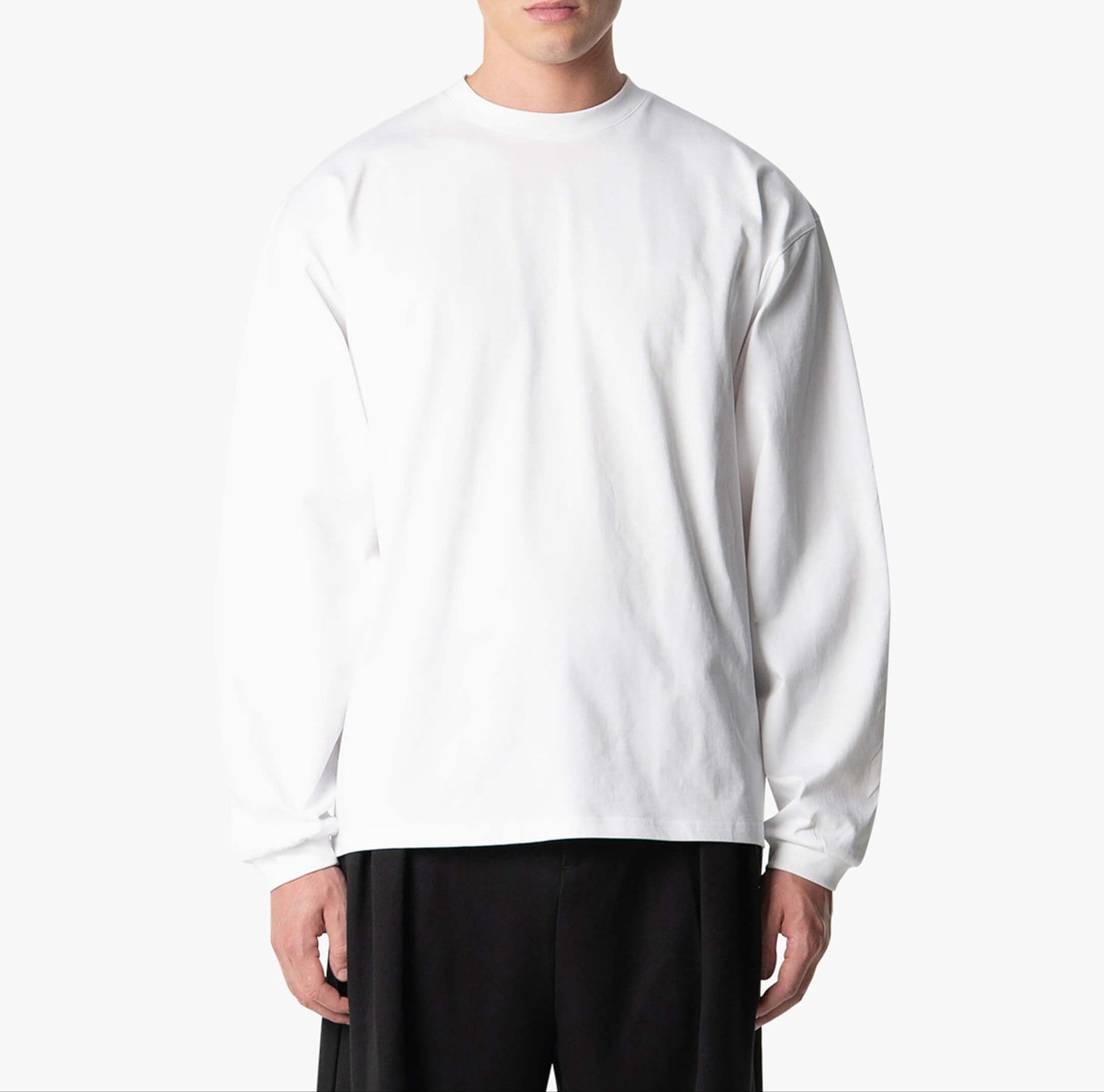 Comfortable Mens Long Sleeve Shirt - Loose Fit Cotton Tee - BritishElegance