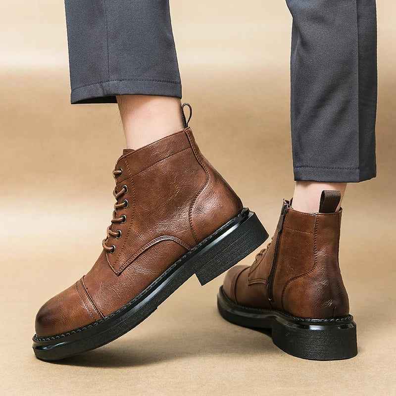 Classic Side Zip Ankle Boots - BritishElegance