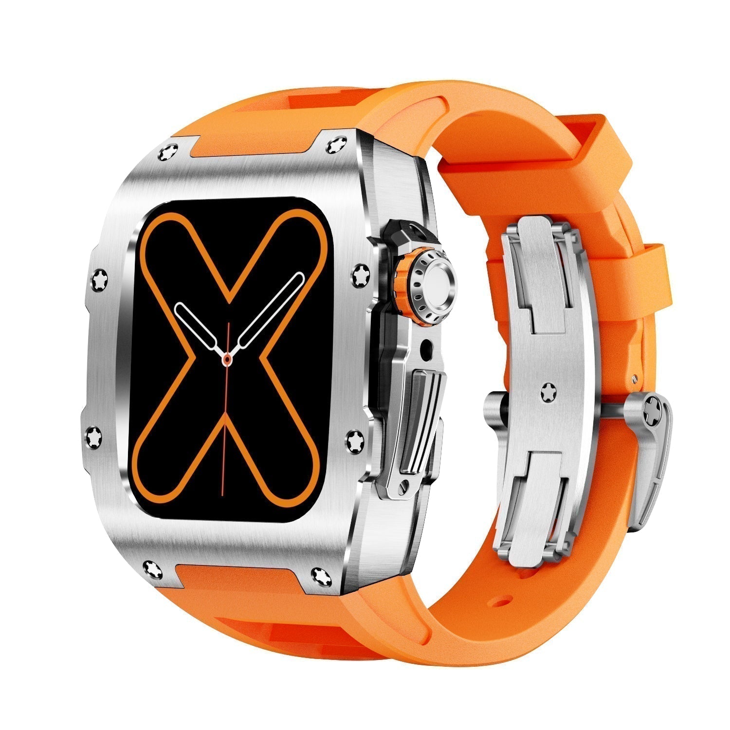 Slim Silver Smart Watch Cover Case - BritishElegance