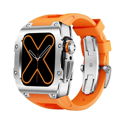 Slim Silver Smart Watch Cover Case - BritishElegance
