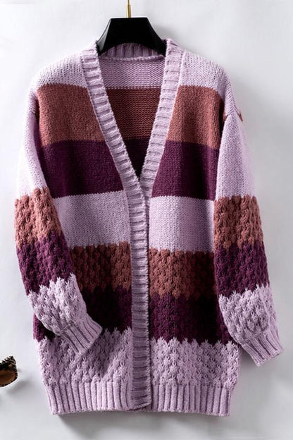 Warm Oversized Women's Knit Cardigan Sweater