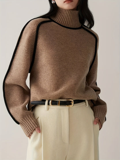 Classic Cozy Long Sleeve Winter Sweater - BritishElegance