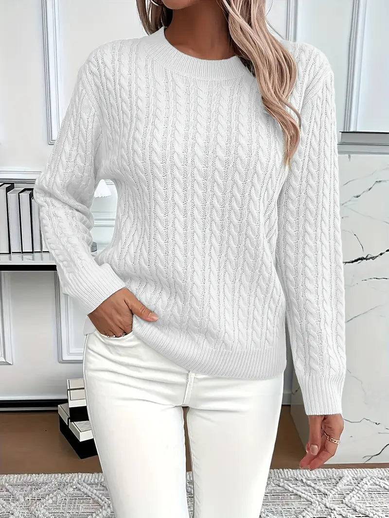 Cozy Women's Cable Knit Long Sweater