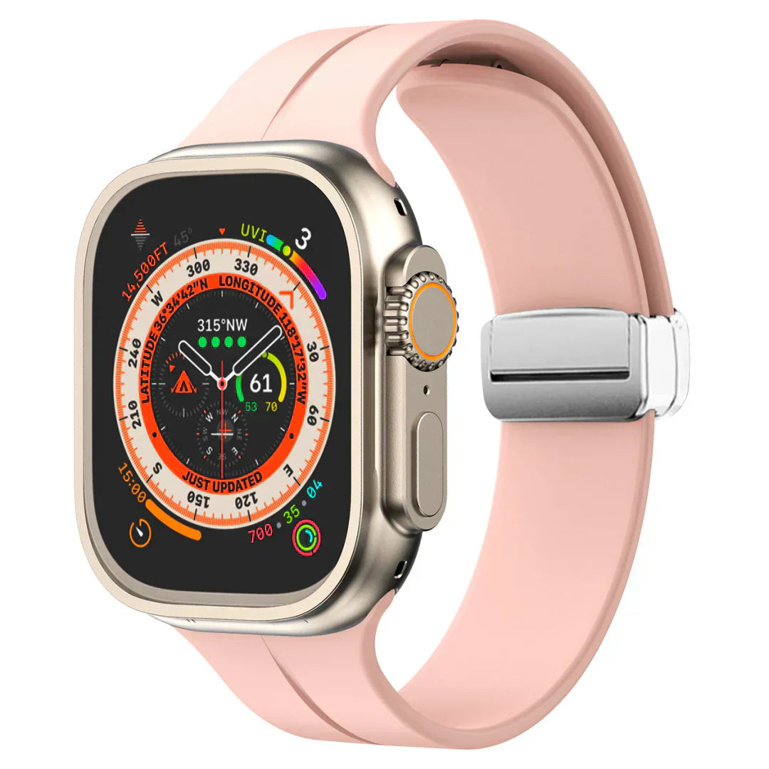 Slim Flexible Apple Watch Band With Strong Magnet