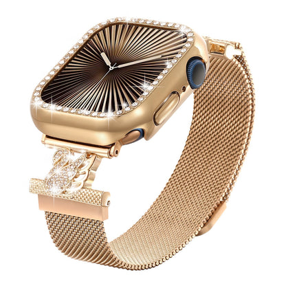 Leather Strap For Apple Watch Milanese Band