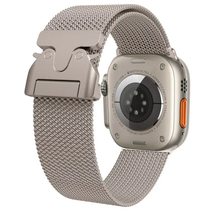 Stylish Woven Metal Strap for Apple Watch
