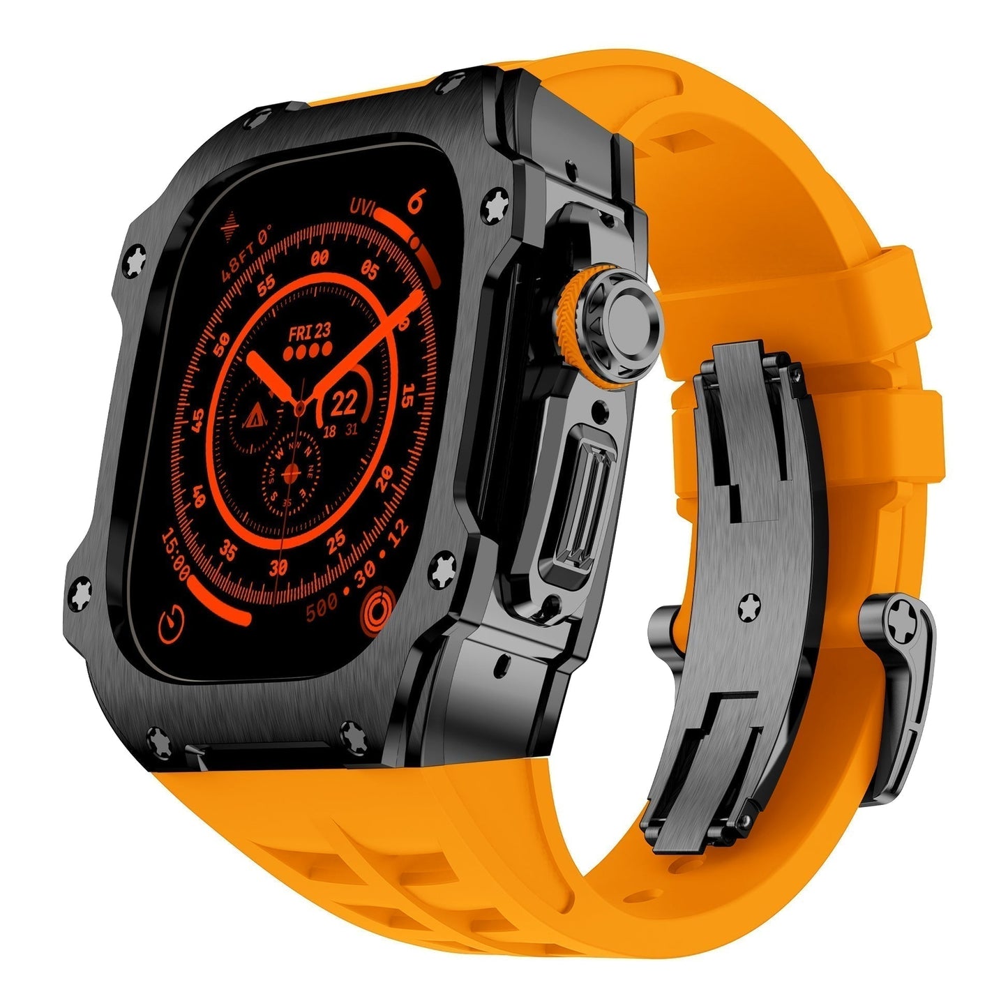 Tough Black Stainless Steel Case for Apple Watch Ultra