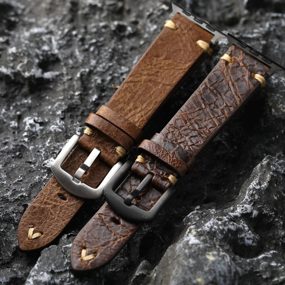 Rustic Leather Woven Belt Strap - BritishElegance