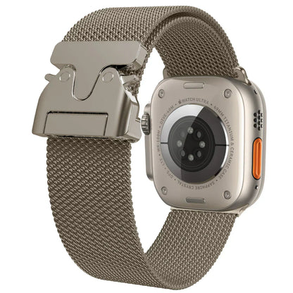Stylish Woven Metal Strap for Apple Watch