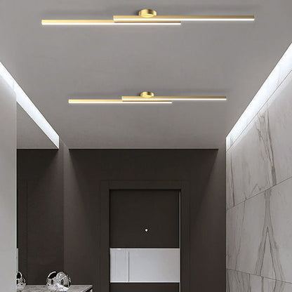 Sleek Silver LED Semi Flush Mount Ceiling Light