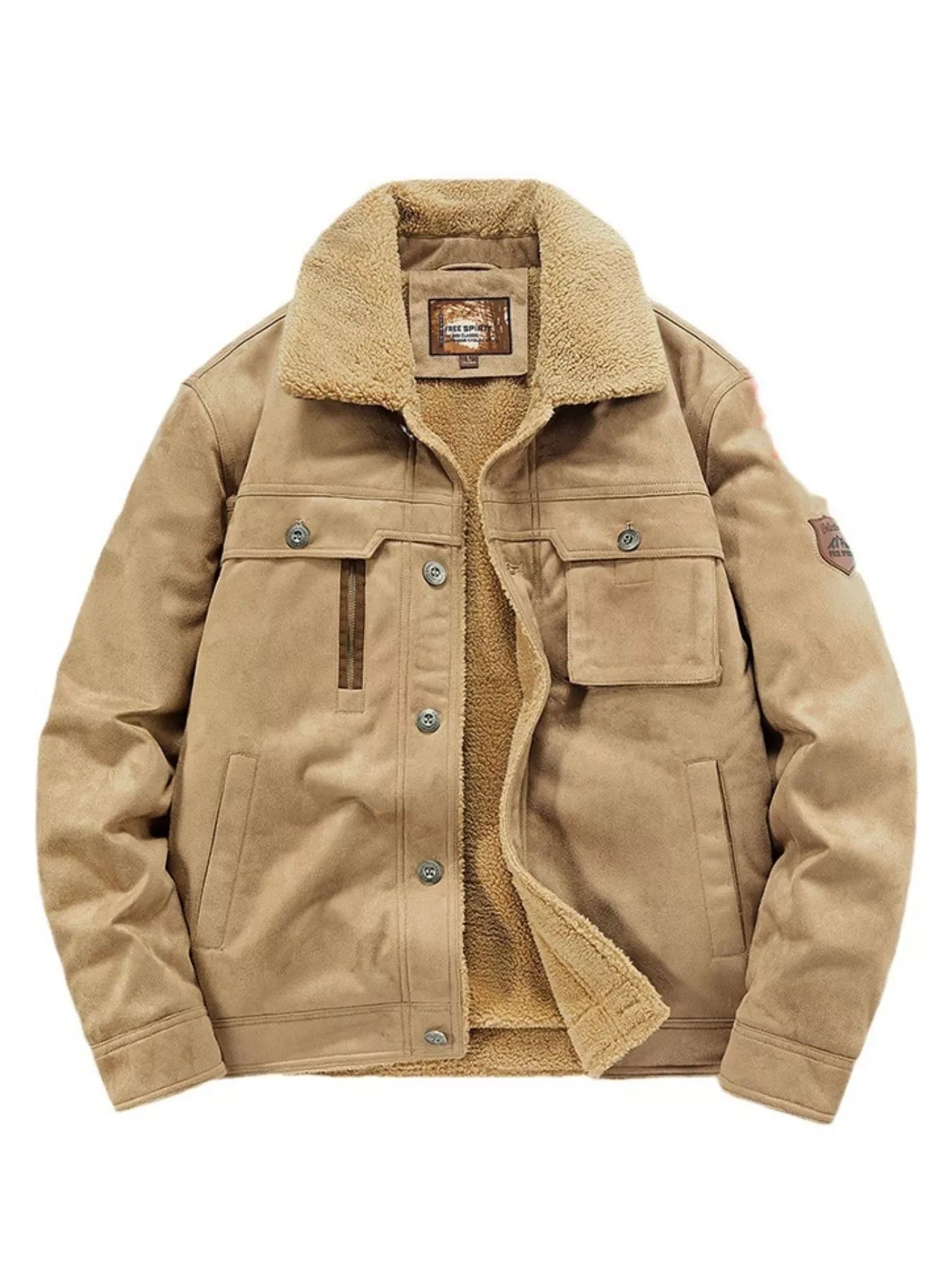 Big Size Mens Fleece Lined Coat