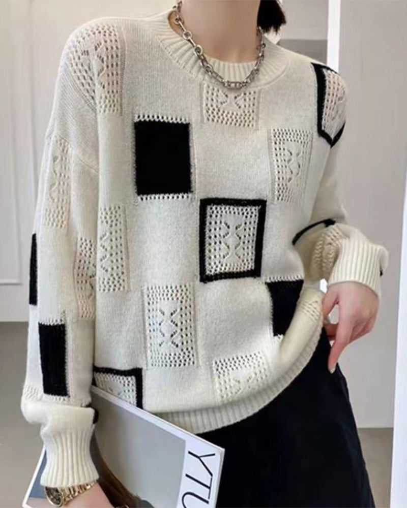 Classic Cream Crew Neck Sweater - BritishElegance
