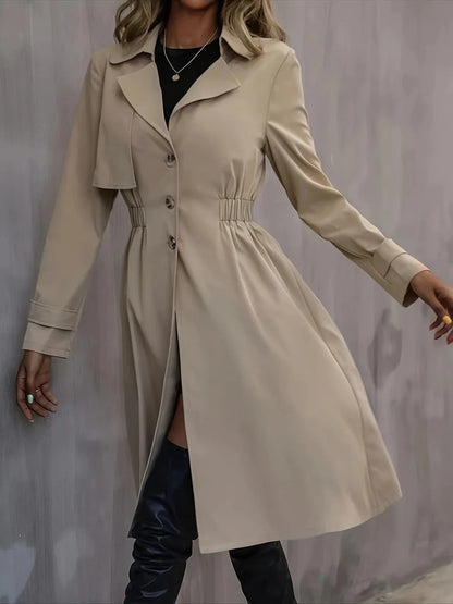 Classic Fit Waterproof Trench Coat for Women - BritishElegance
