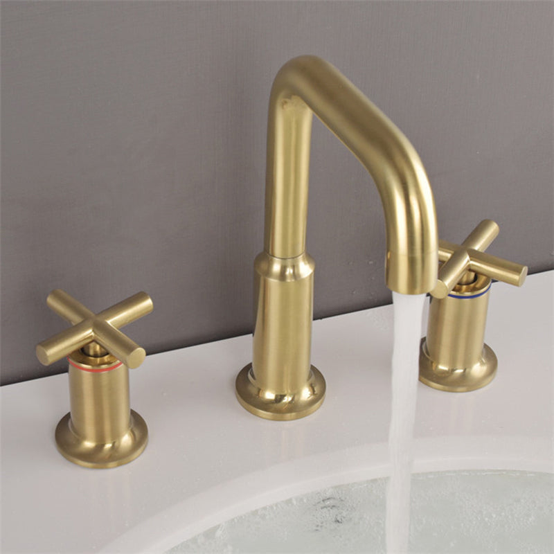 Luxury Gold 3-Hole Bathroom Faucet - BritishElegance