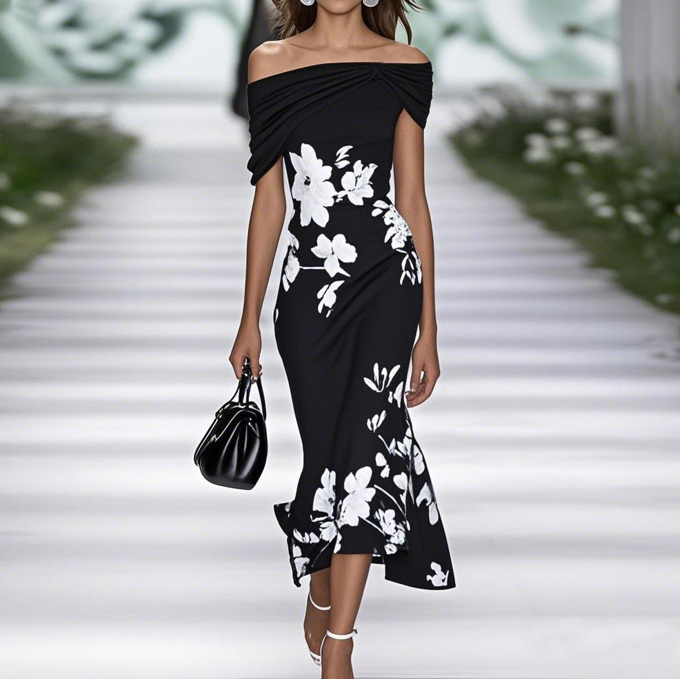 Roselle – Off Shoulder Midi Dress