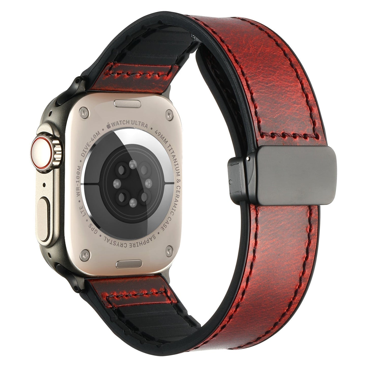 Flexible Leather Magnetic Watch Strap