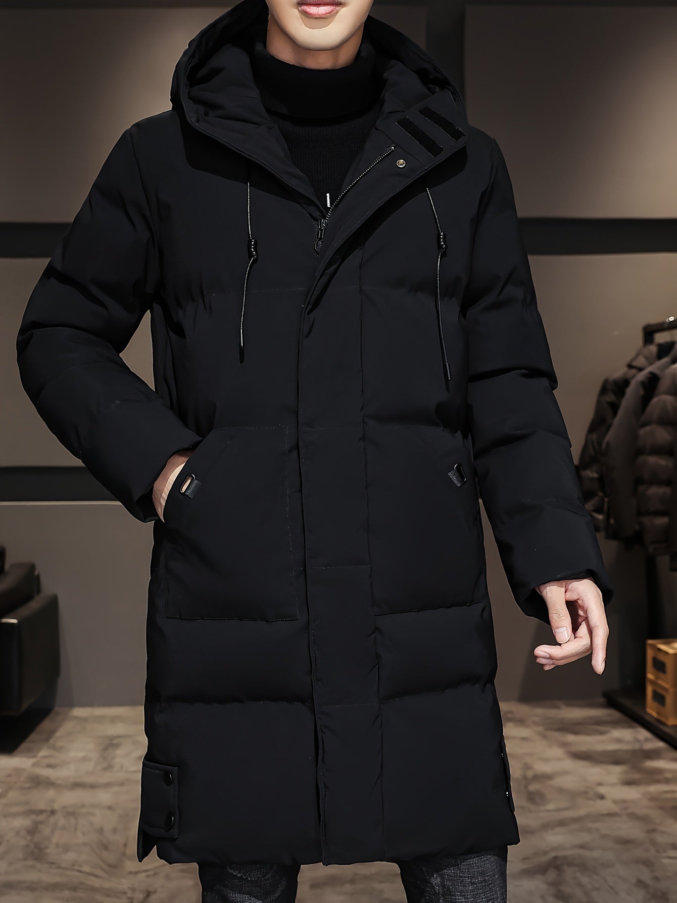 Comfortable Faux Fur Padded Parka Jacket for Men - BritishElegance