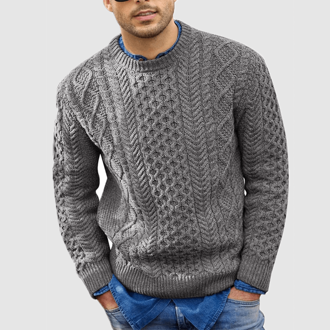 Men’s Warm Cable Knit Sweater