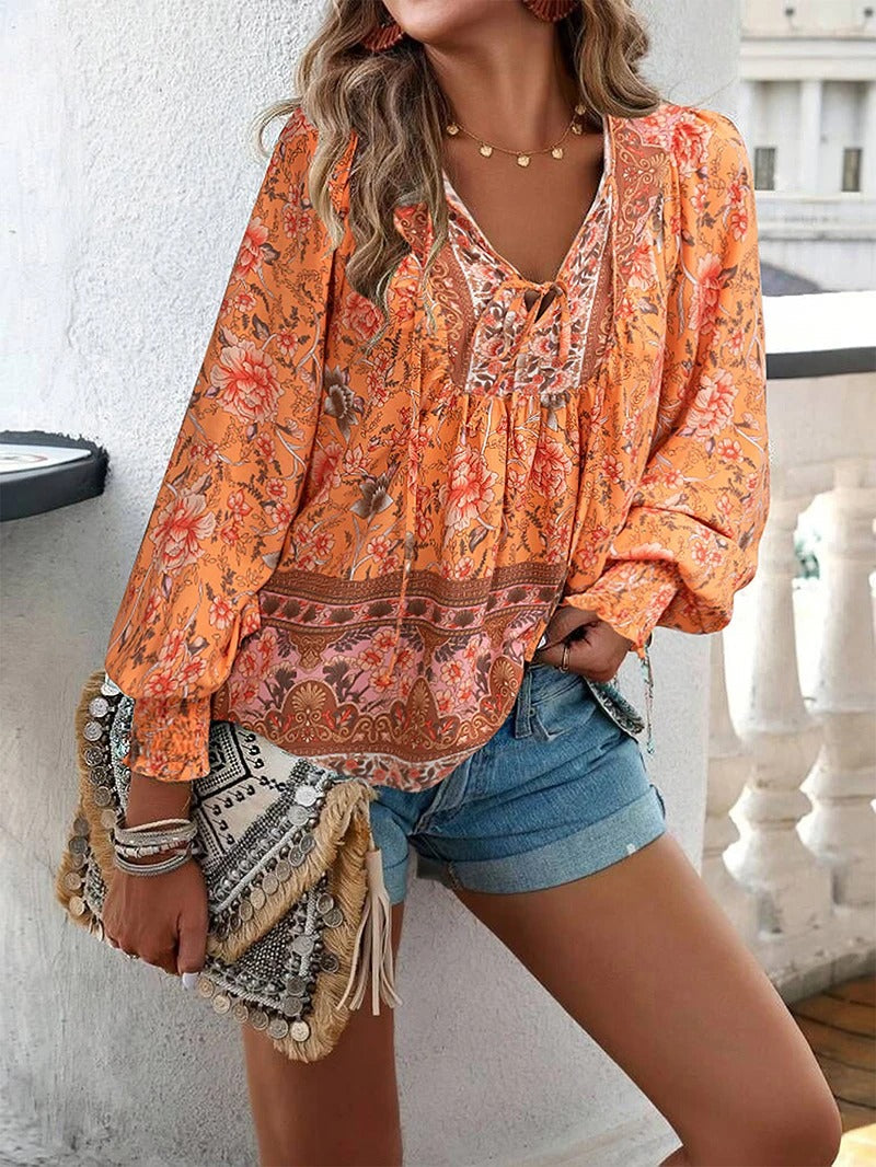 Beautiful Floral Women's Summer Blouse
