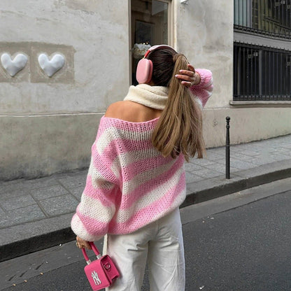 Daisy | Striped Knit Sweater for Women
