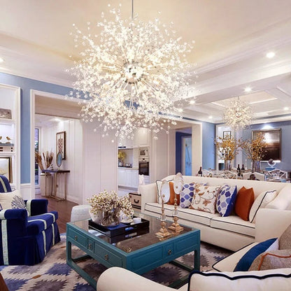 Luxurious Glass Floral Pendant Ceiling Lamp