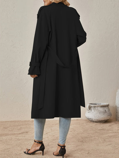 Rovanni – Women’s Long Double-Breasted Trench Coat