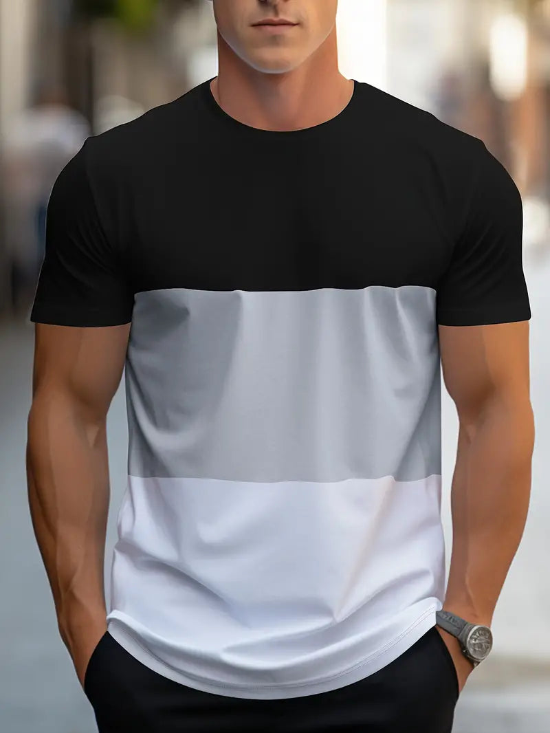 Stylish Michael color-blocked tee for summer