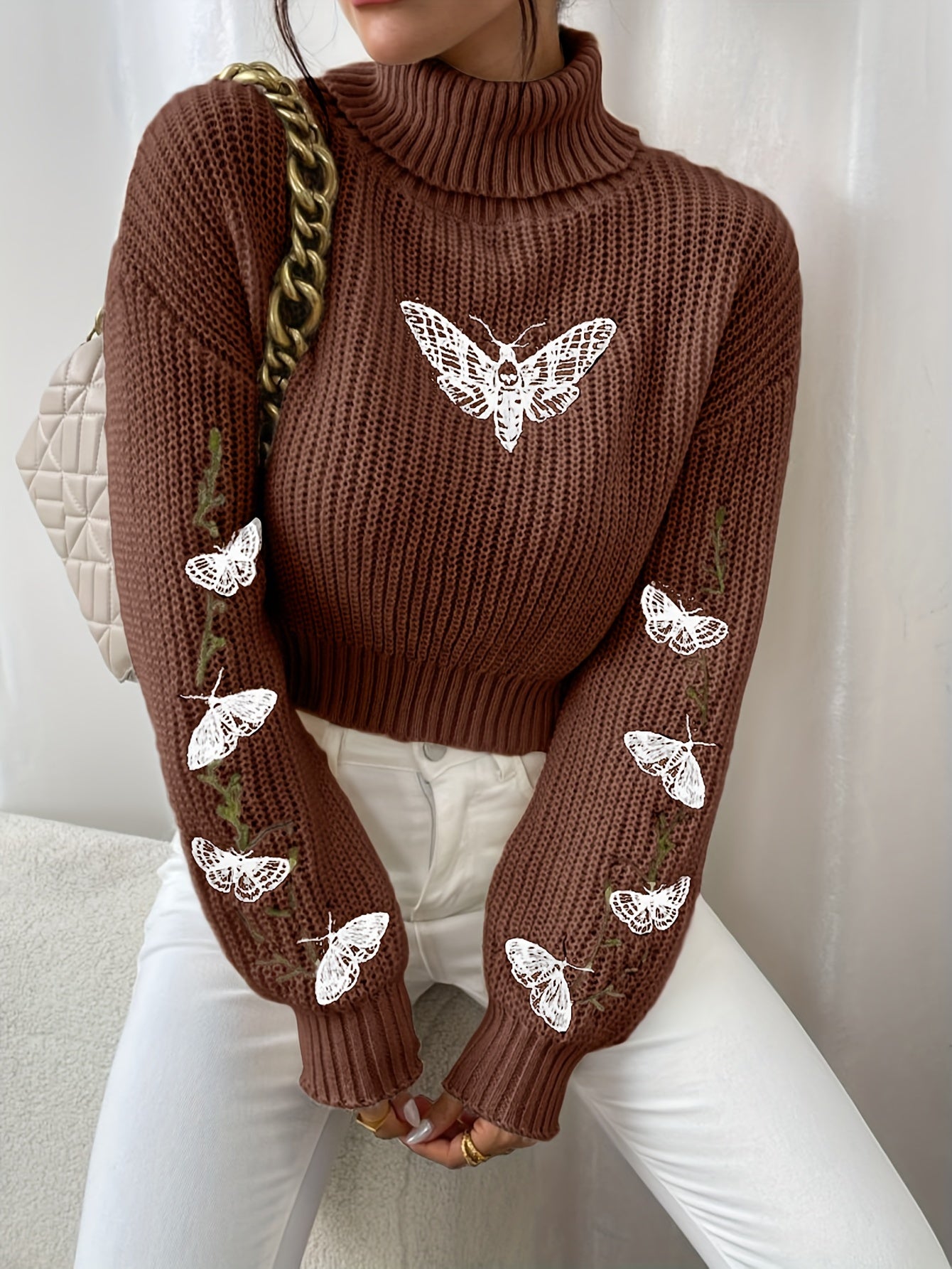 Warm Winter Ladies Butterfly Sweater