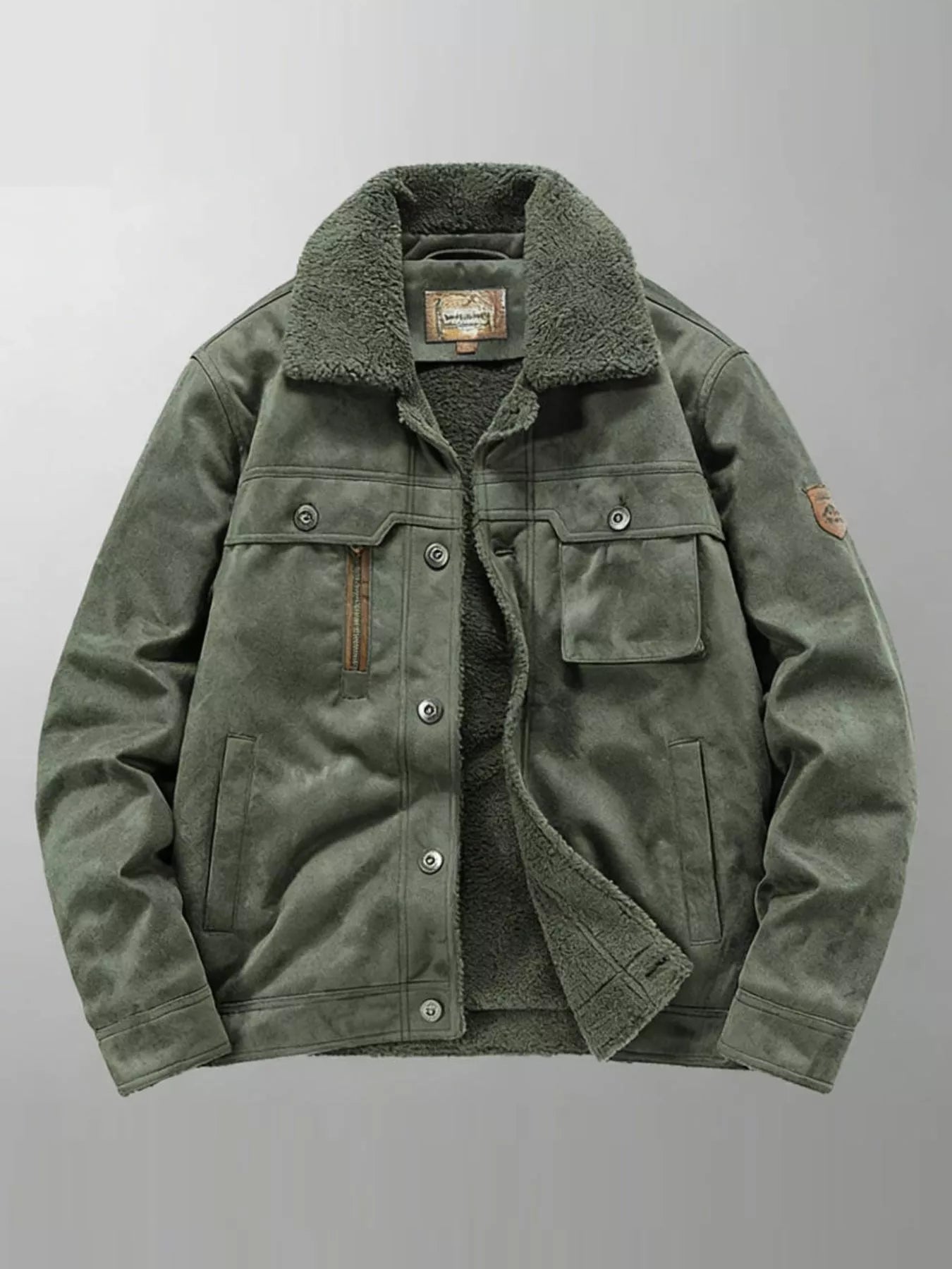 Big Size Mens Fleece Lined Coat - BritishElegance