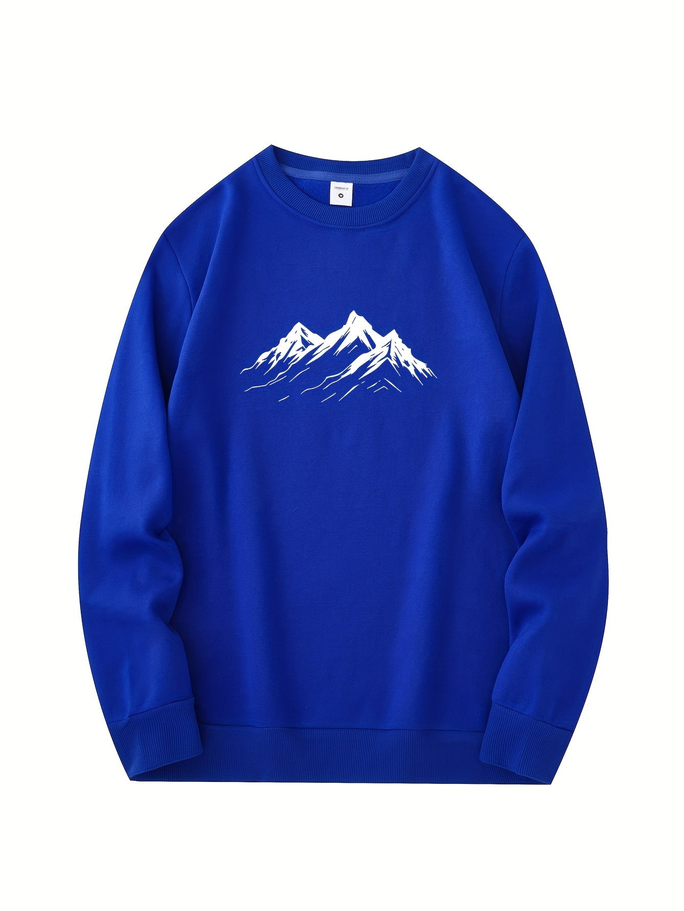 Cozy Winter Mens Sweatshirt with Mountain Design
