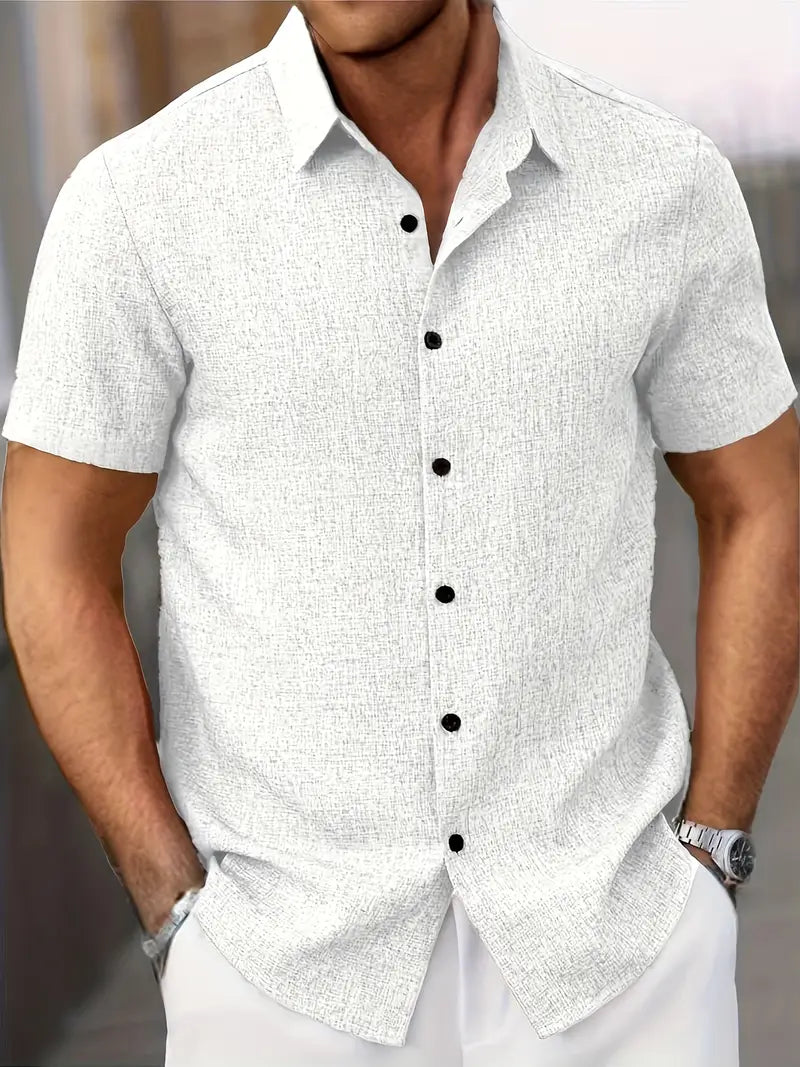 Casual Fit Short Sleeve Mens Shirt - BritishElegance